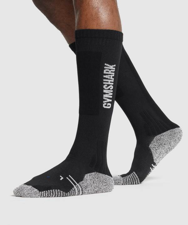 Panske Ponozky Gymshark Weightlifting Čierne | CF5134892